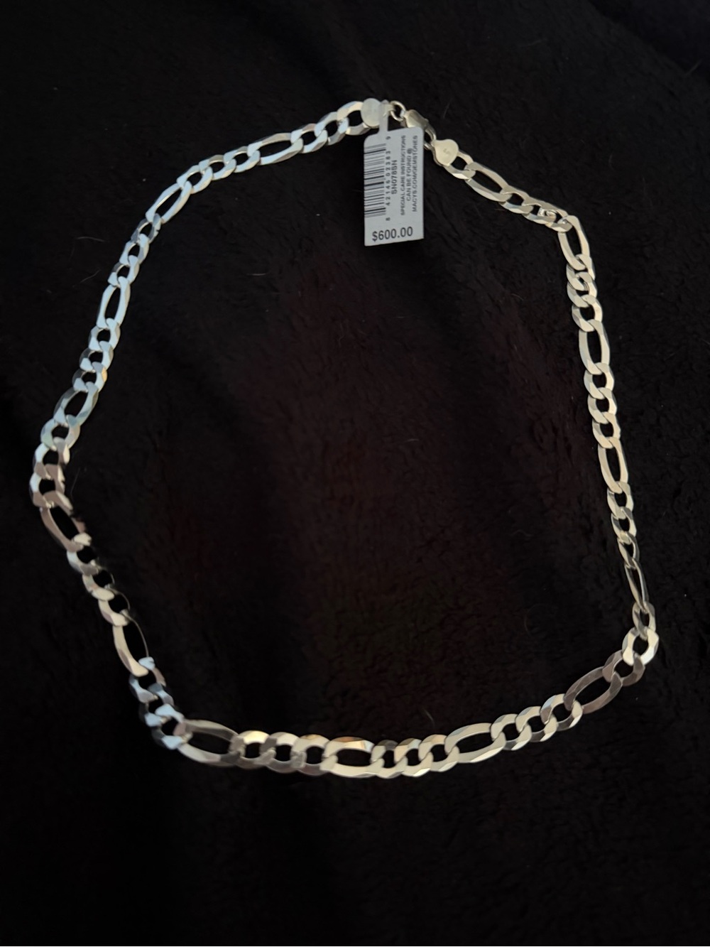 Sterling Silver Figaro Chain Necklace - Silver